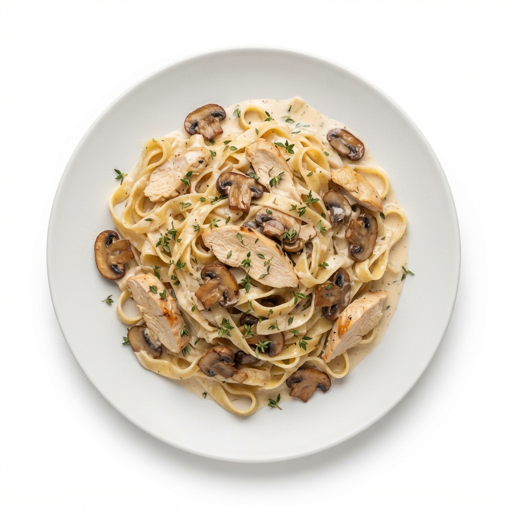 Creamy Mushroom Chicken Tagliatelle — frozen ready meal