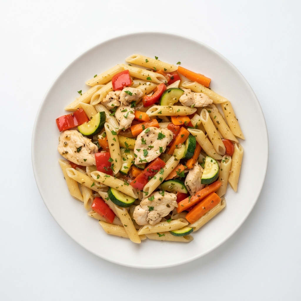 Chicken Primavera Penne — frozen ready meal